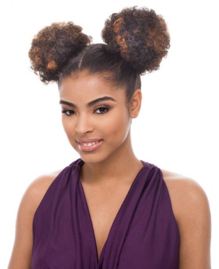  Postiche Chignon Afro  Puff 2 Pcs EBCOSMETIQUE COM